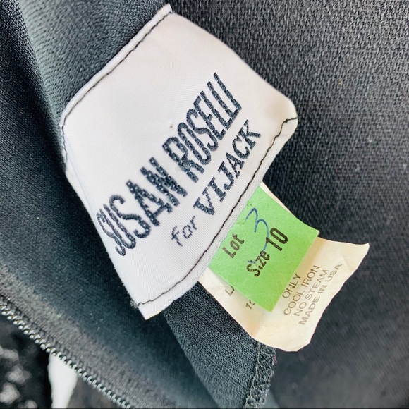 Susan Roselli for ViJack Black Lace Dress Size 10 - Picture 6 of 7